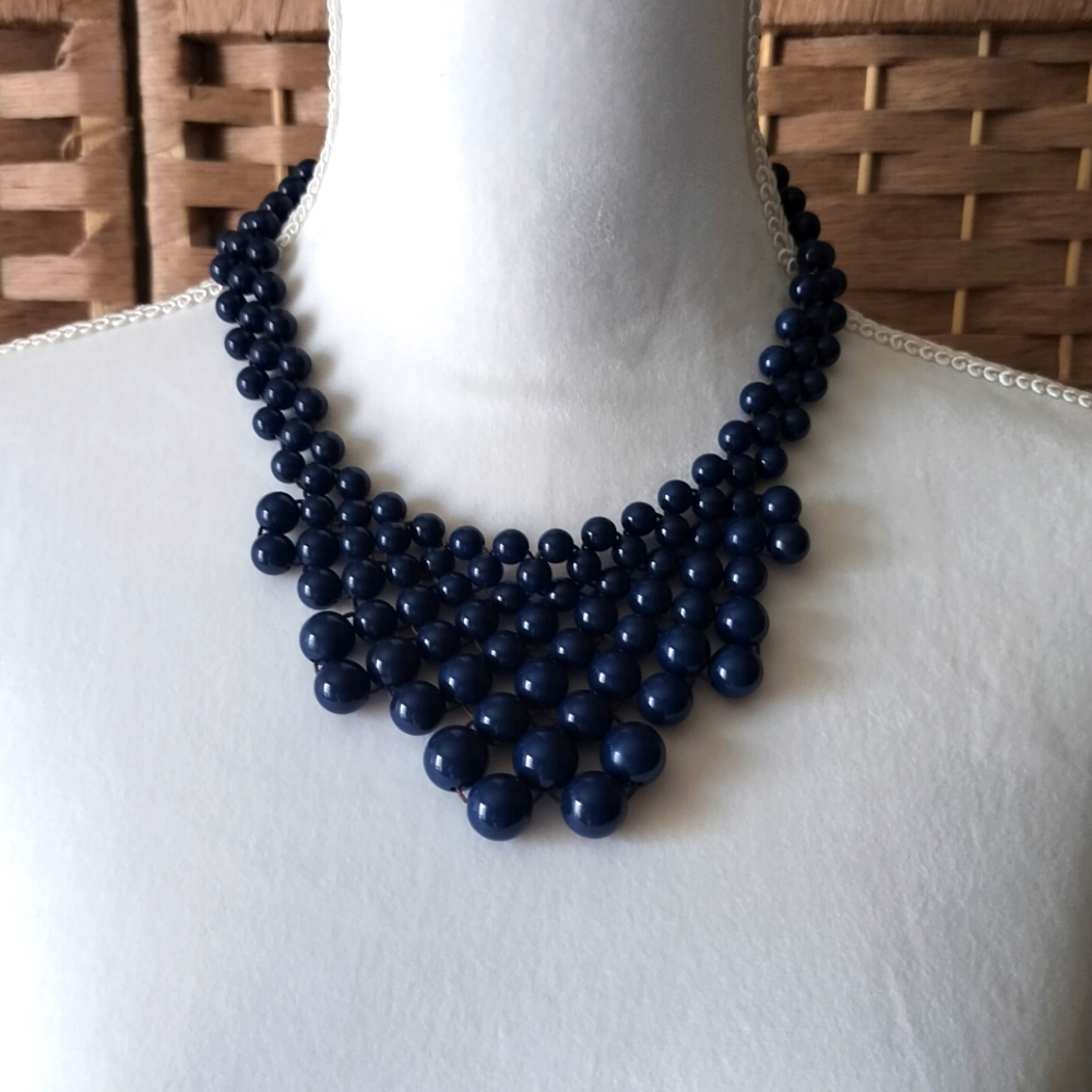 Navy blue necklace